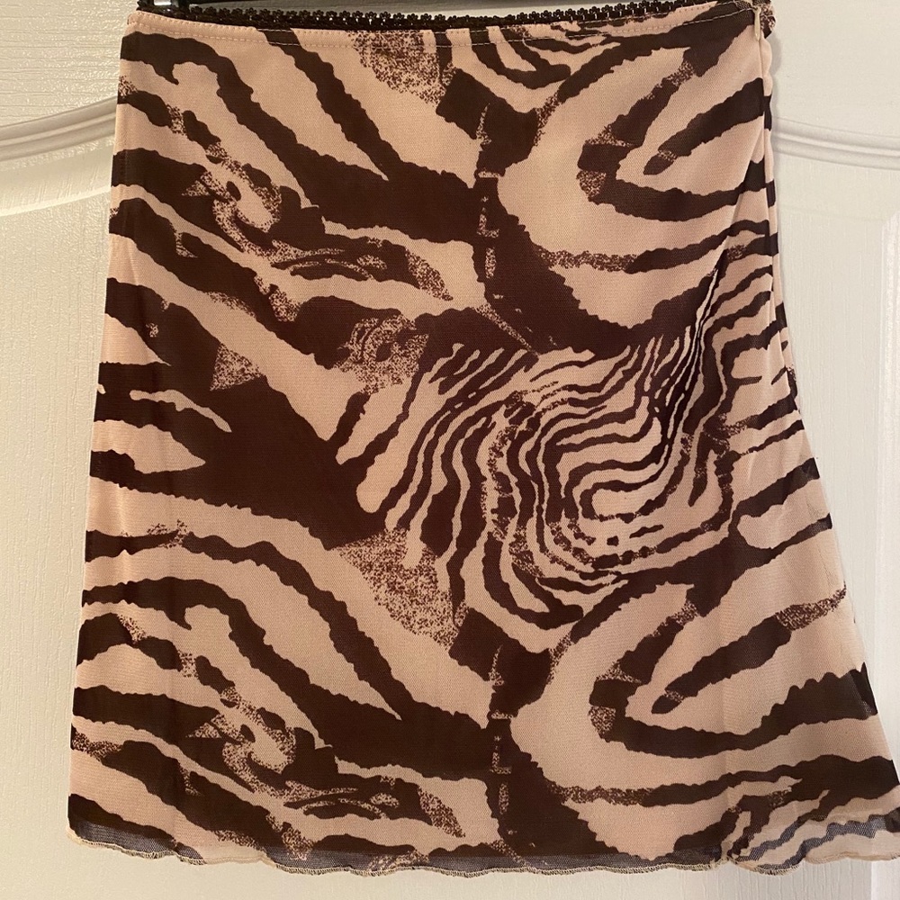 Animal print mini skirt